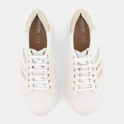 GEOX Sneakers^D25Qxe085Bnc1Q2L Skyely Off White/Lt Gold - Sneakers Bianco