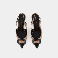 APEPAZZA Chanel^Dressy03 - Cognac/Nero - Chanel Marrone