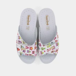 DUNE VERDI Ciabatte^Du-E24D-01 Gufi Multicolor - Ciabatte Bianco
