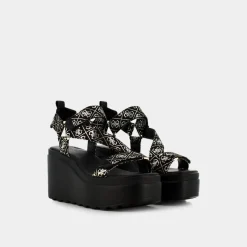 GUESS Sandali^Fl6O2C Fal04 /Platino - Sandali Nero