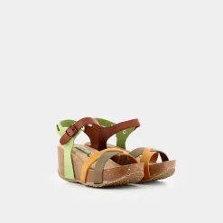 BIONATURA Sandali^24Fregene Gaucho Taupe/Senape/Cognac/Verde - Sandali Multicolor