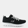 SKECHERS Sportive^12615 Graceful Black Mesh / White - Sportive Nero
