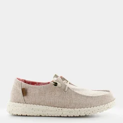 HEY DUDE Mocassini^Hd.40058 Wendy Chambray White Nut - Mocassini Beige