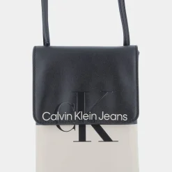 CALVIN KLEIN JEANS Piccola Pelletteria^K60K609819-01R Sculpted Bianco Piccola Pelletteria Nero