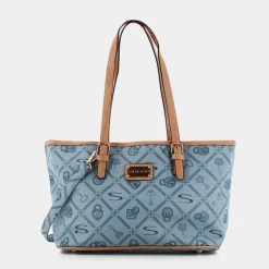SHEEN Borse^Lj-E23-007 - Celeste-Crema - Borse Azzurro