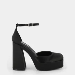 STEVE MADDEN Decollete^Londyn - Black Satin - Decollete Nero