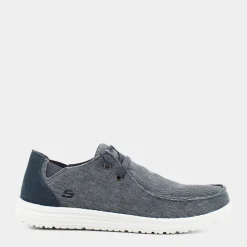 SKECHERS Stringate^66387 Melson - Raymon E Canvas - Mocassini Blu