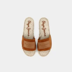 PEPE JEANS Espadrillas^Pls90583 Siva Berry Cognac - Campesina Marrone