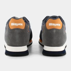 BLAUER Sneakers^Queens - Navy/Orange - Sneakers Blu