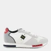 BLAUER Sneakers^Queens - White/Red/Navy - Sneakers Bianco