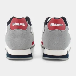 BLAUER Sneakers^Queens - White/Red/Navy - Sneakers Bianco