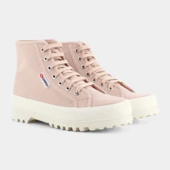 SUPERGA Sportive^S00Gxg0 Alpina High Top Pink Skin - F Avorio - Sportive Rosa