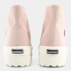 SUPERGA Sportive^S00Gxg0 Alpina High Top Pink Skin - F Avorio - Sportive Rosa