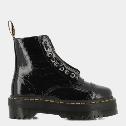 DR MARTENS Scarponcini^Sinclair Patent Lamper Croc Black - Scarponcini Nero