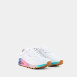SKECHERS Sportive^155148 Uno White Durabuck/Multi Pastel Trim - Sportive Bianco