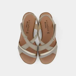 COMODIA Sandali^Wr-E24D-09 - Sabbia/Oro - Sandali Beige